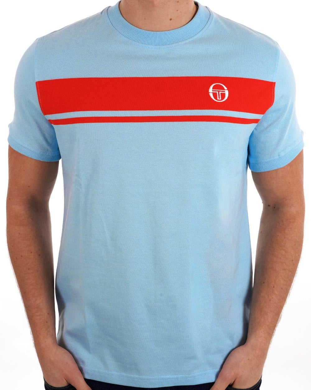 Sergio Tacchini Masters T Shirt Sky/Grenadine