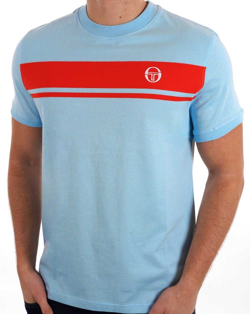 Sergio Tacchini Masters T Shirt Sky/Grenadine