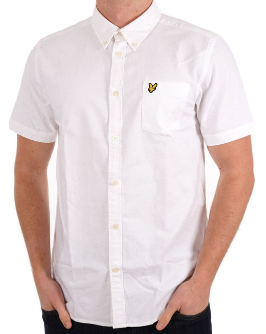 Lyle & Scott Oxford Short Sleeve Shirt White