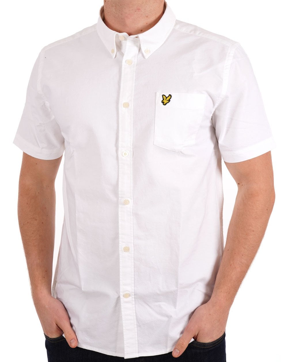 Lyle & Scott Oxford Short Sleeve Shirt White