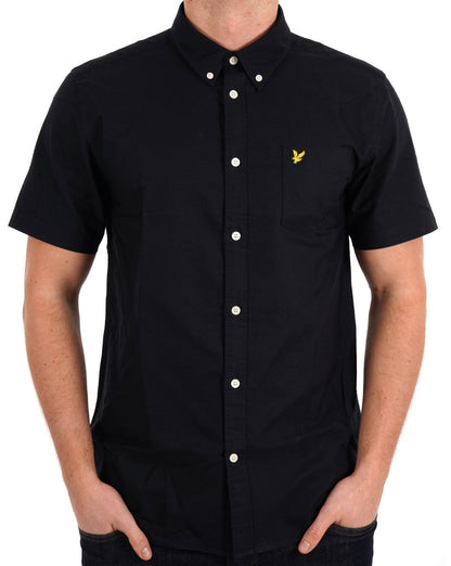 Lyle & Scott Oxford Short Sleeve Shirt Dark Navy