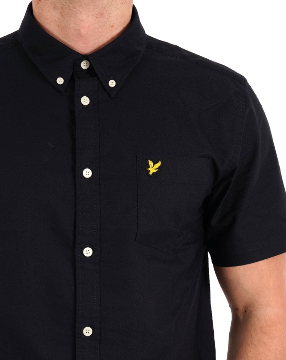 Lyle & Scott Oxford Short Sleeve Shirt Dark Navy