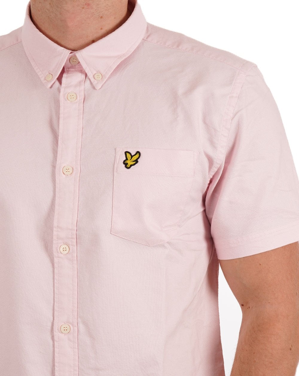Lyle & Scott Oxford Short Sleeve Shirt Light Pink