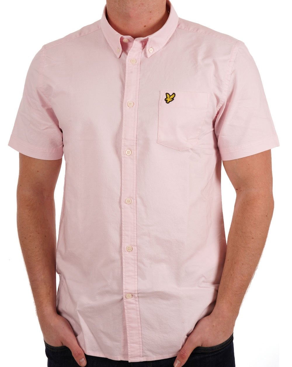 Lyle & Scott Oxford Short Sleeve Shirt Light Pink