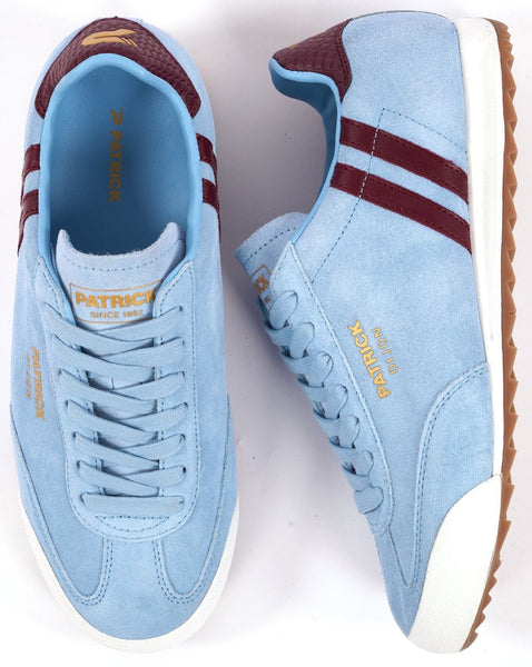 Patrick Dijon Trainers Sky Blue/Burgundy
