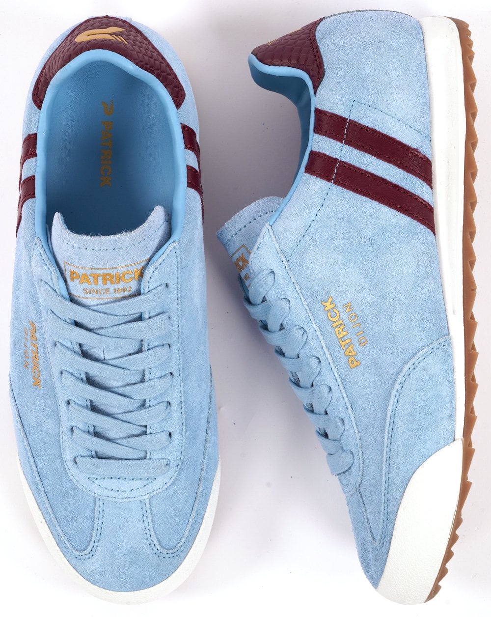 Patrick Dijon Trainers Sky Blue/Burgundy