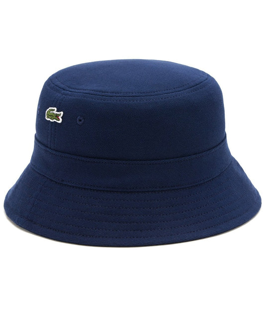Lacoste Pique Cotton Bucket Hat Navy