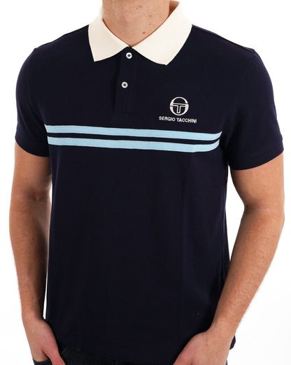 Sergio Tacchini Dallas Polo Shirt Navy Blue