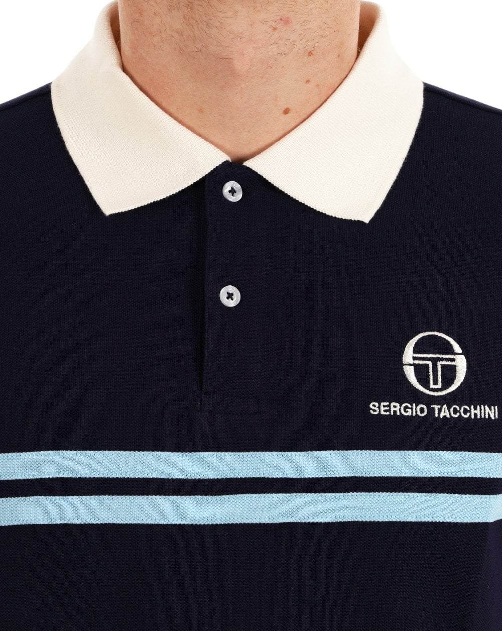 Sergio Tacchini Dallas Polo Shirt Navy Blue