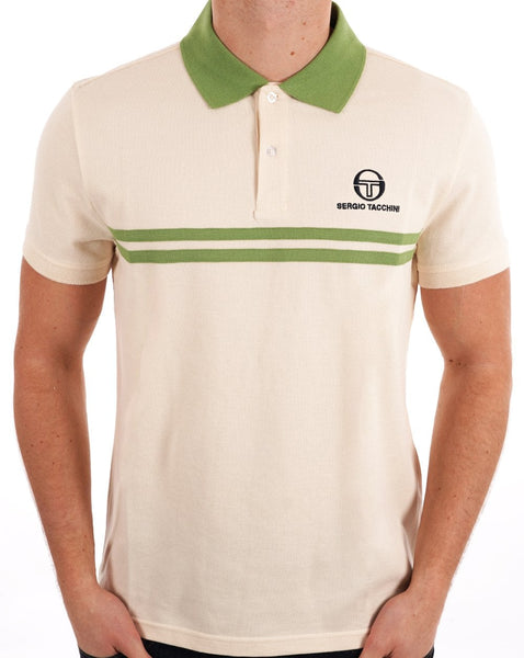 Sergio Tacchini Dallas Polo Shirt Ivory green