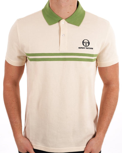 Sergio Tacchini Dallas Polo Shirt Ivory green