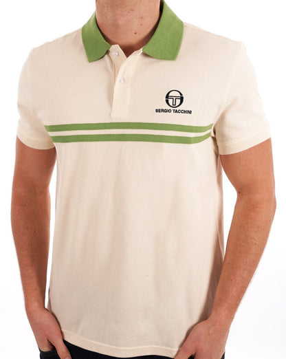 Sergio Tacchini Dallas Polo Shirt Ivory green