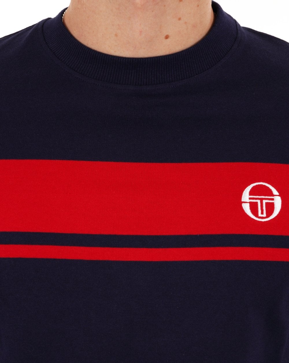 Sergio Tacchini Masters T Shirt Navy Blue/Red