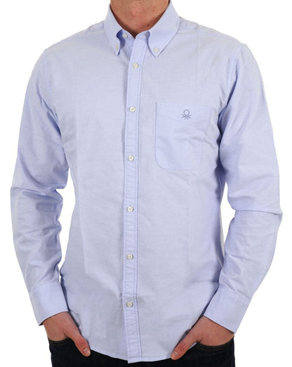 Benetton Oxford Cotton Shirt Light Blue