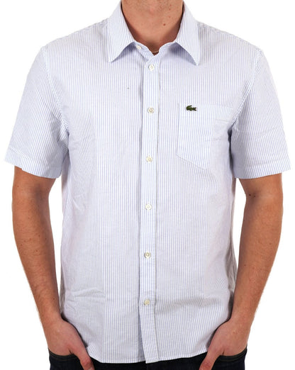 Lacoste Oxford Striped Shirt Sky Blue/White
