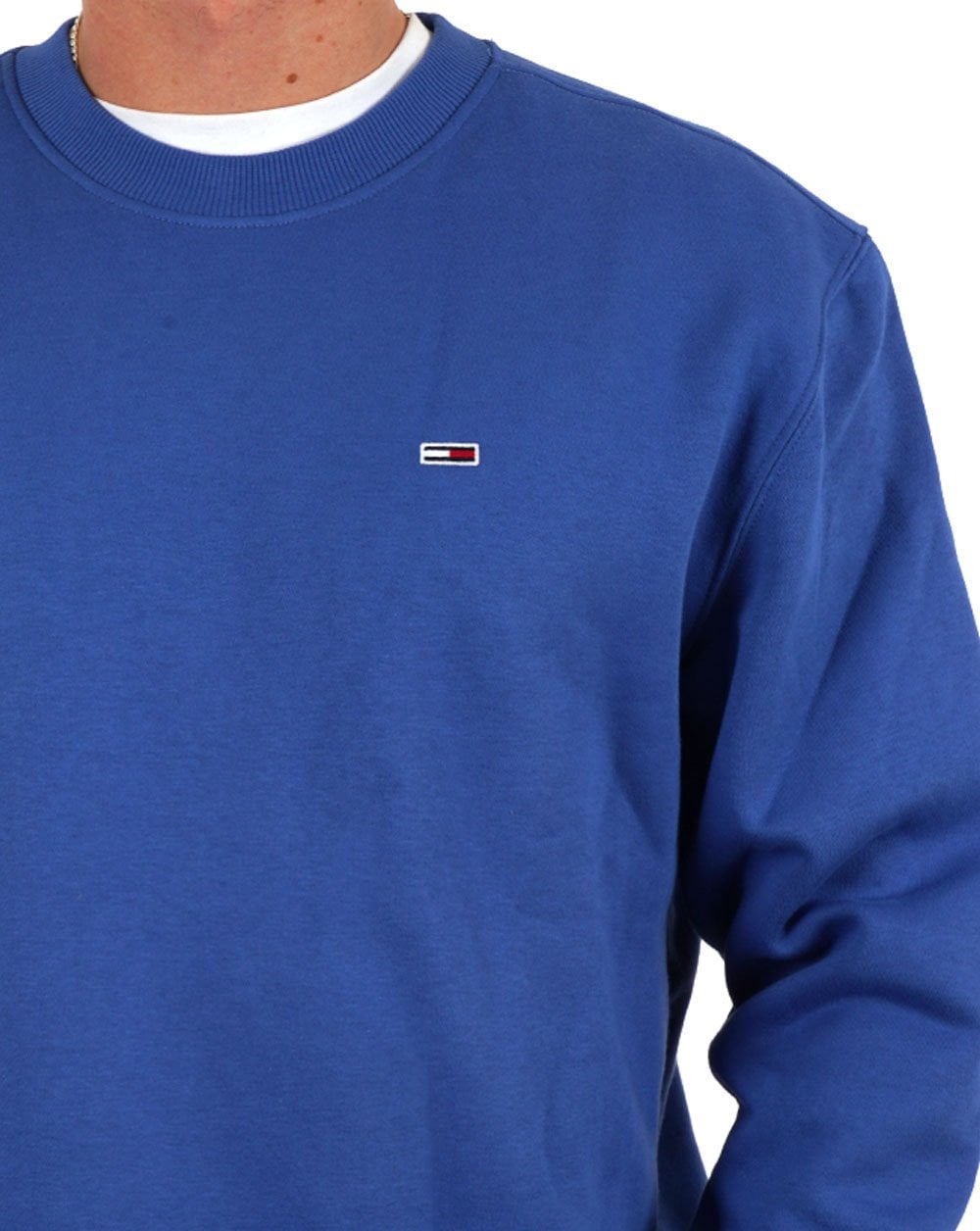 Tommy Jeans Flag Crew Sweatshirt Tempo Blue