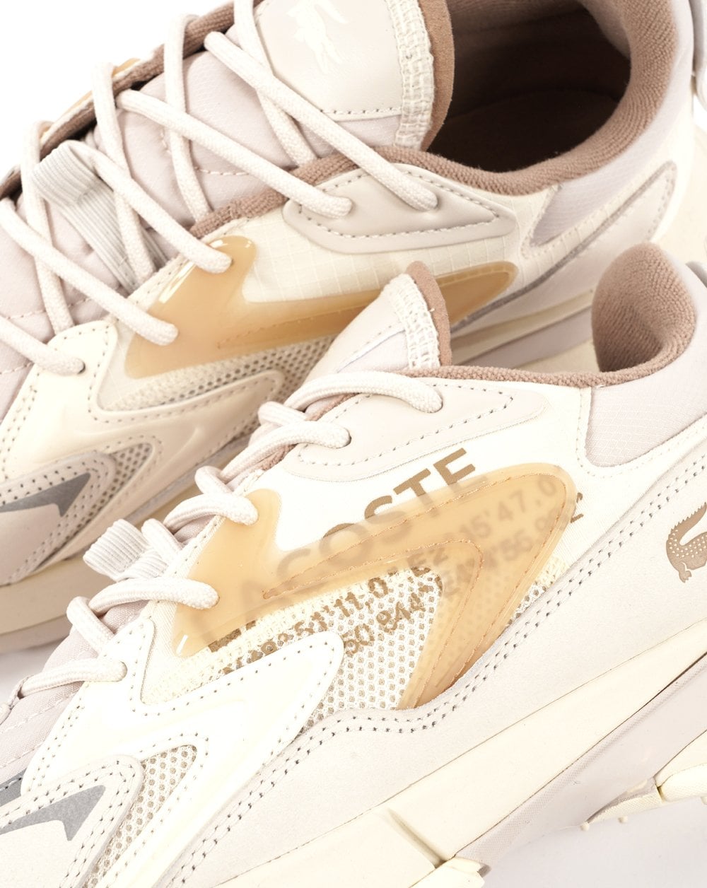 Lacoste L003 Neo Tech Trainers Off White / Light Brown