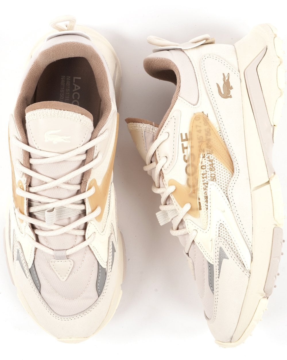 Lacoste L003 Neo Tech Trainers Off White / Light Brown