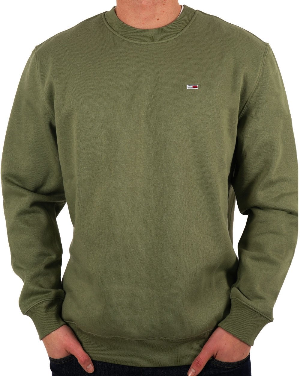 Tommy Jeans Flag Crew Sweatshirt Aruba Green