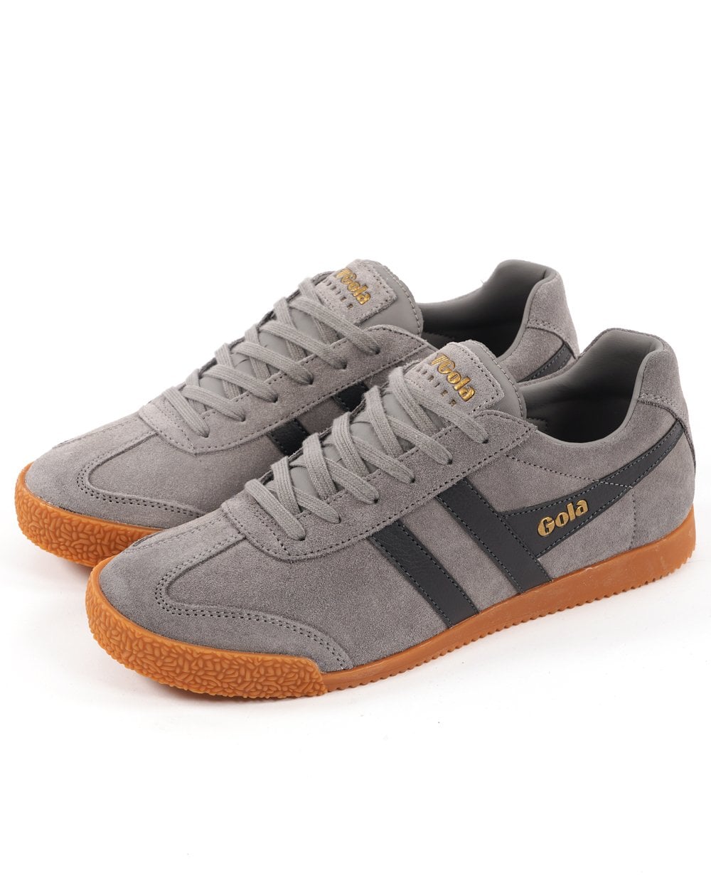 Gola Harrier Suede Trainer Cement / Storm