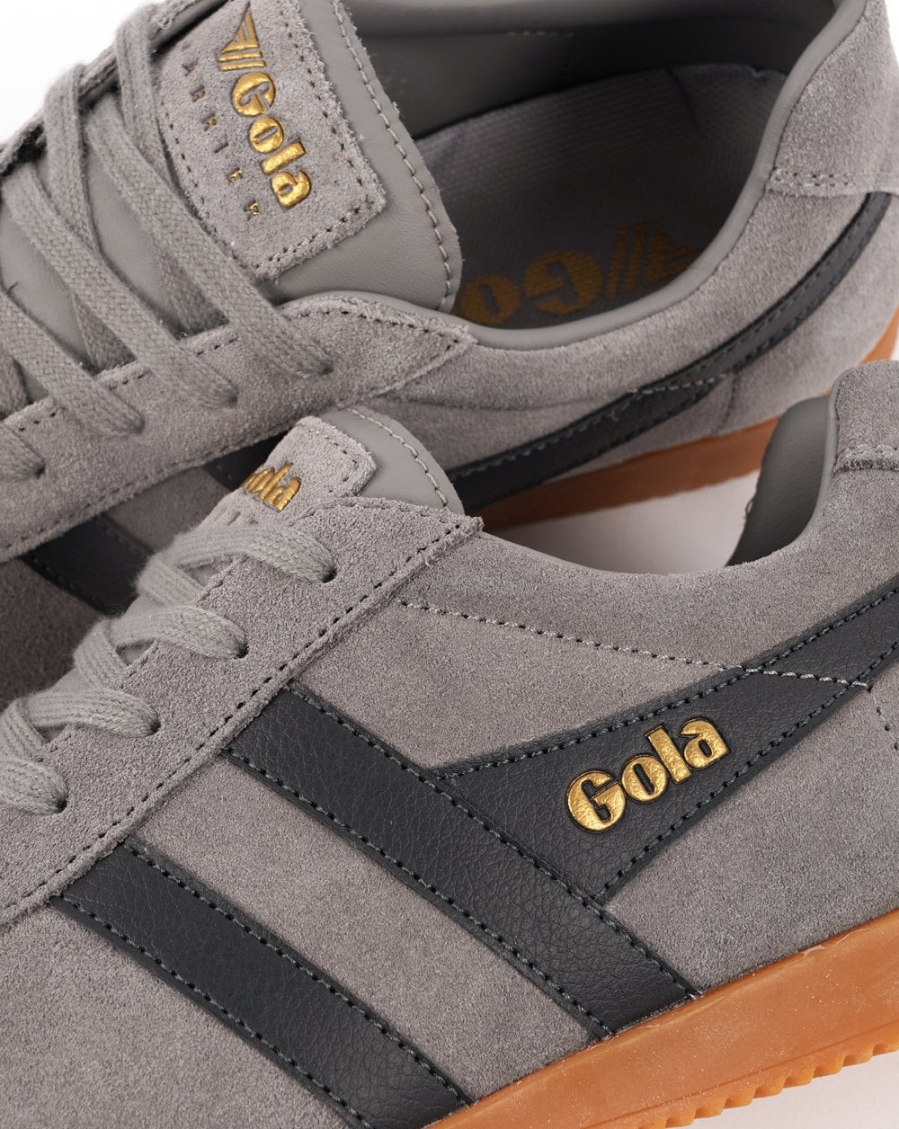 Gola Harrier Suede Trainer Cement / Storm