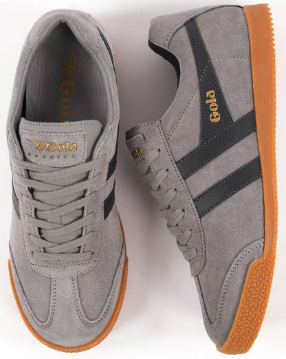 Gola Harrier Suede Trainer Cement / Storm