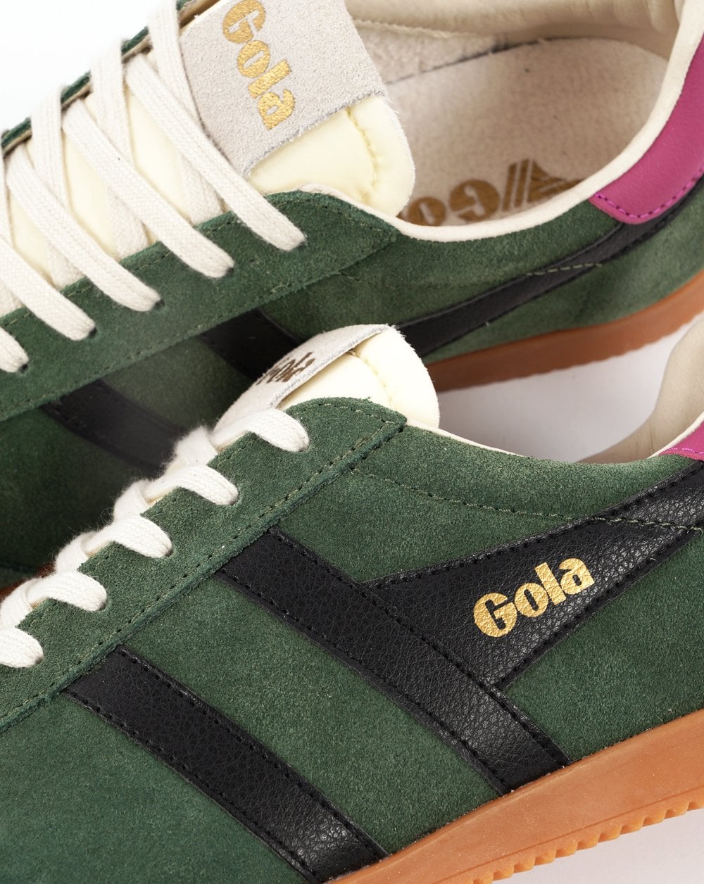 Gola Classics Women's Elan Trainers Evergreen / Black / Fuchsia