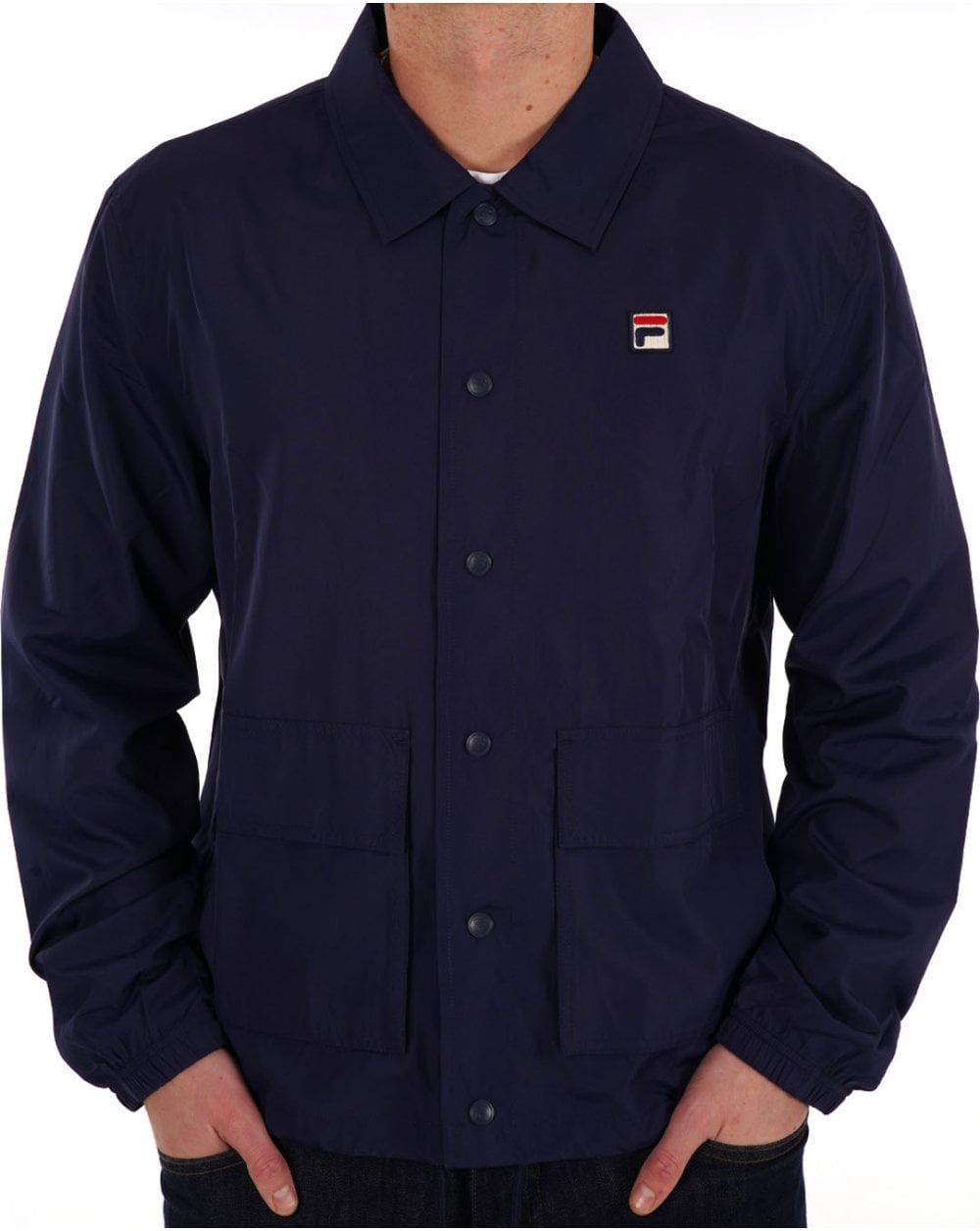 Fila Vintage Bates Coach Jacket Navy
