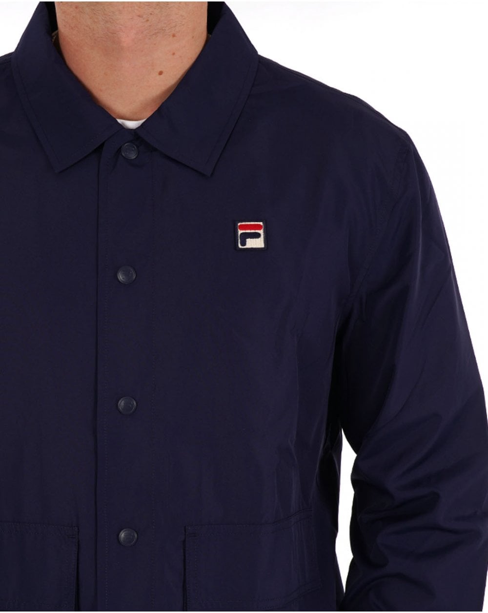 Fila Vintage Bates Coach Jacket Navy
