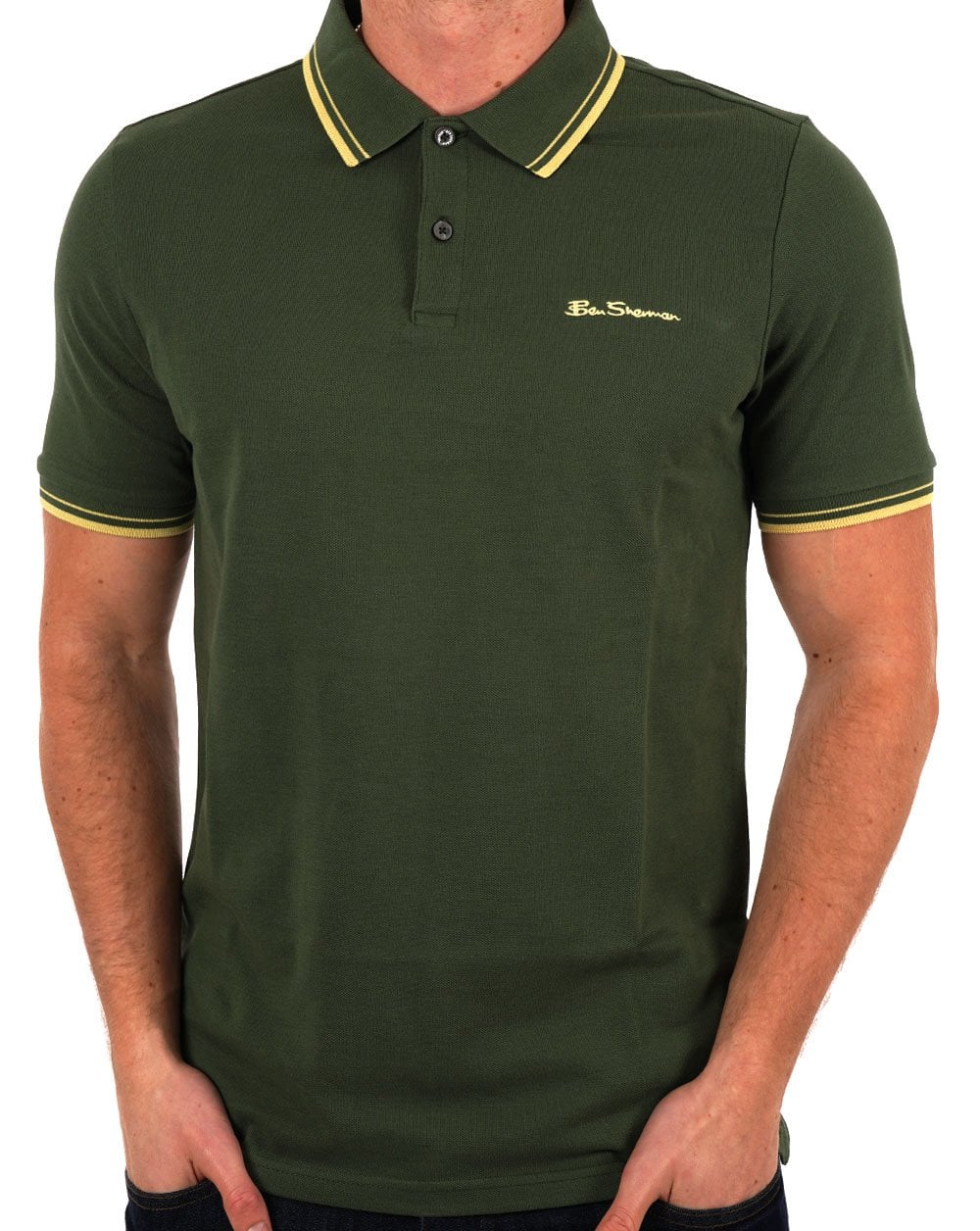 Ben Sherman Signature Pique Polo Deep Green