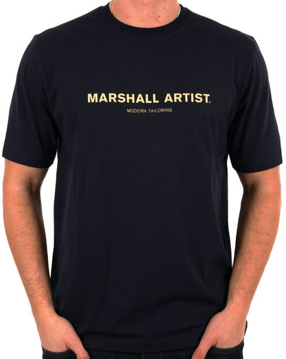 Marshall Artist Coastal Erosion T Shirt Navy