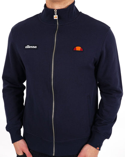 Ellesse Twin Badge Cotton Zip Top Navy