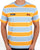Ellesse Block Striped T Shirt Sky Orange