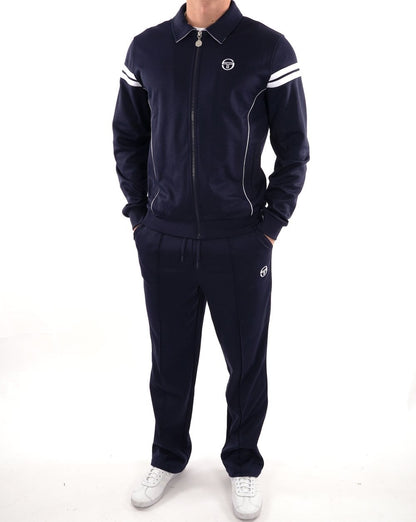 Sergio Tacchini 70s Track Top Navy Blue/White