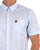 Lyle & Scott Gingham SS Slim Shirt Light Blue/White