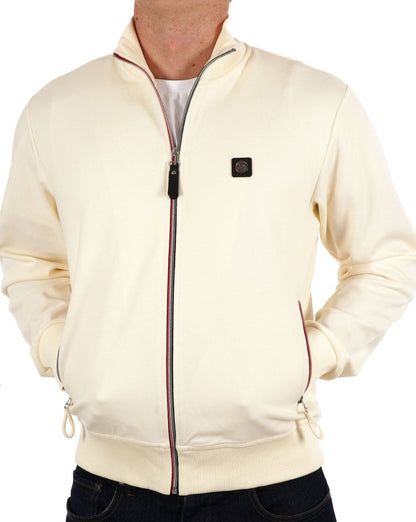 Trojan Zip Detail Track Top Ecru