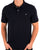 Gant Textured Stripe Polo Shirt Navy Blue