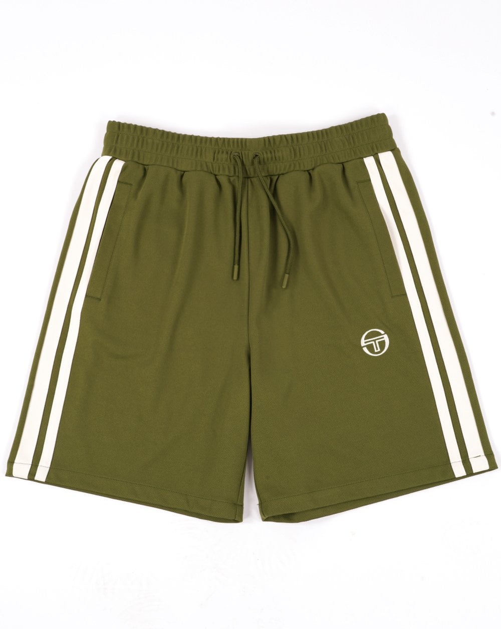 Sergio Tacchini Striped Casual Shorts Khaki/Gardenia