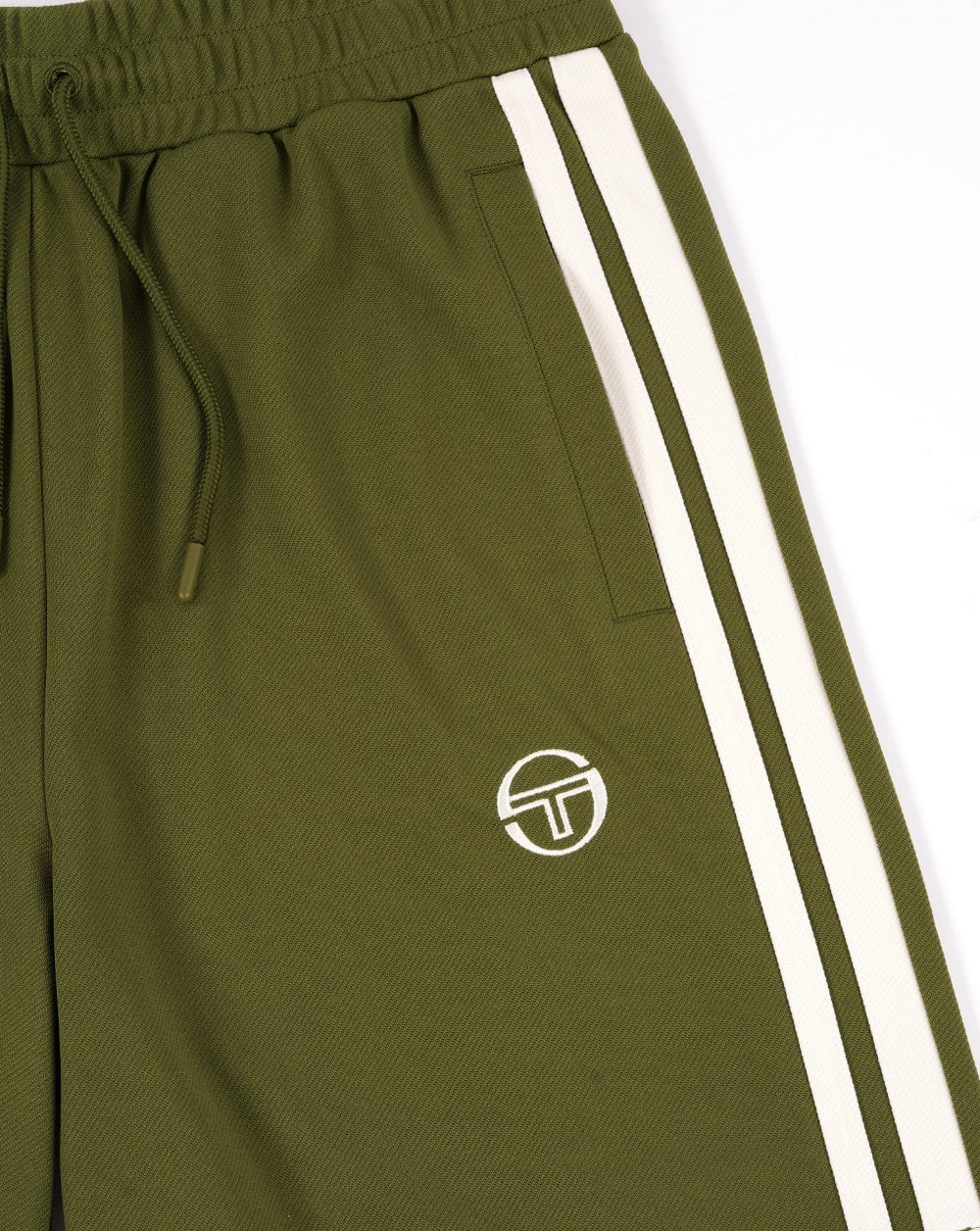 Sergio Tacchini Striped Casual Shorts Khaki/Gardenia