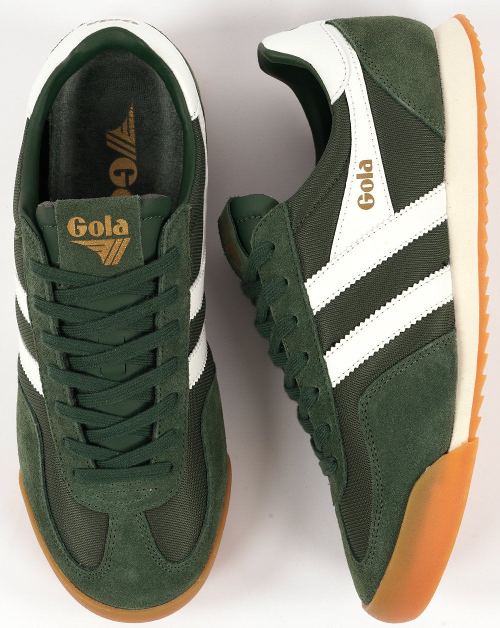 Gola Europa Trainers Evergreen / White