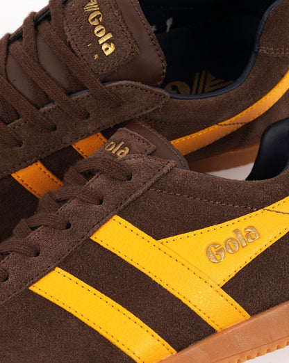 Gola Harrier Suede Trainer Coffee / Sun