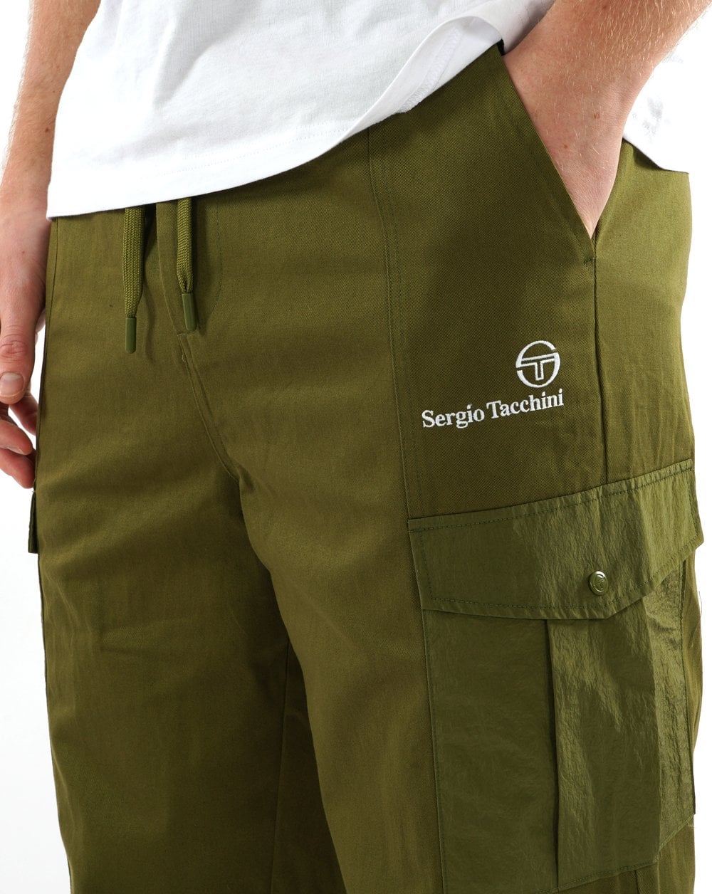 Sergio Tacchini Canvas Cargo Pants Khaki