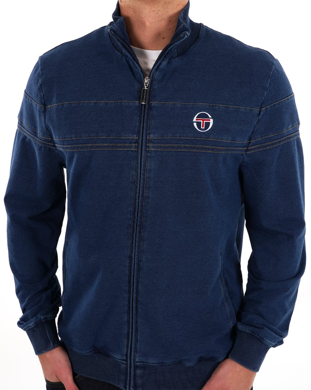 Sergio Tacchini Denim Masters Track Top Mid Denim