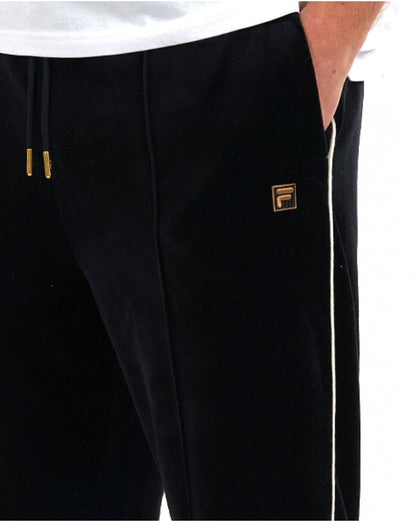 Fila Gold Sims Velour Track Pants Black