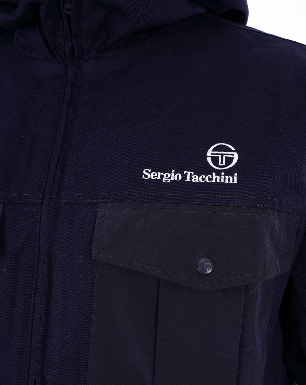 Sergio Tacchini Canvas Mix Jacket Navy