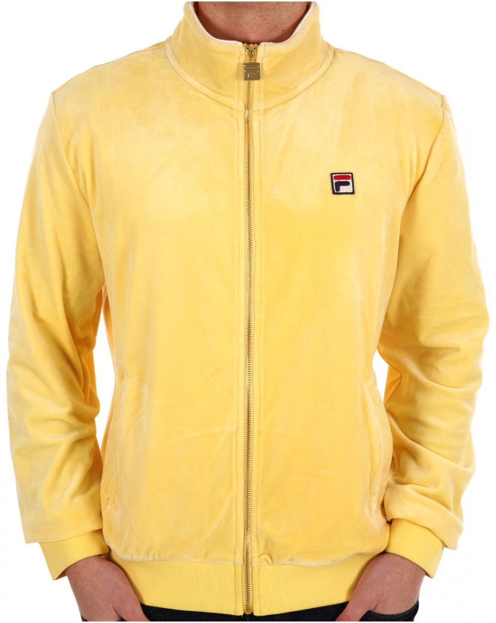 Fila Vintage Velour Track Top Light Yellow