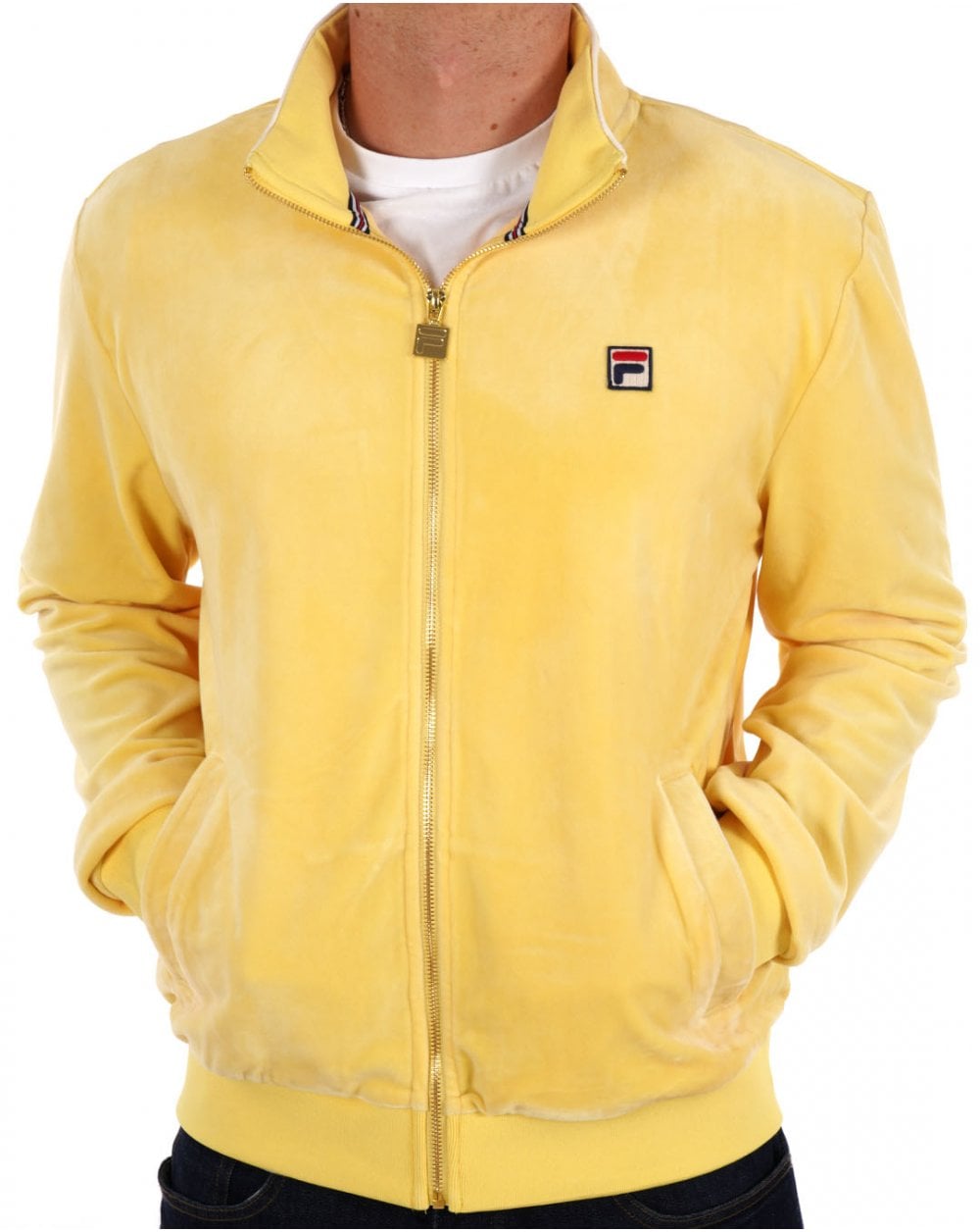 Fila Vintage Velour Track Top Light Yellow