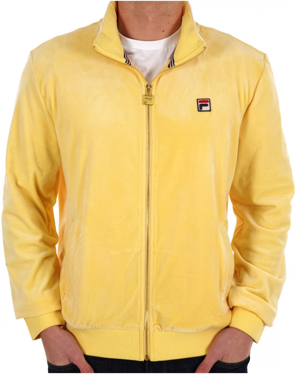 Fila Vintage Velour Track Top Light Yellow
