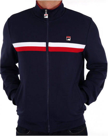 Fila Vintage Duo Chest Stripe Track Top Navy