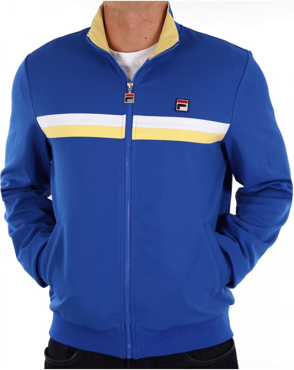 Fila Vintage Duo Chest Track Top Turkish Sea